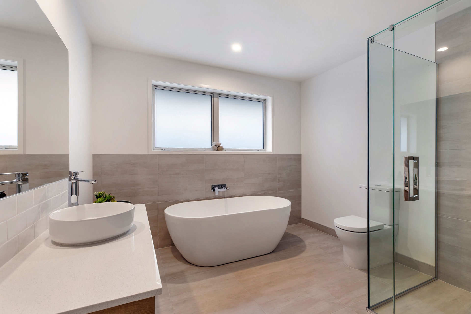 Luxury bathroom in a brand new house